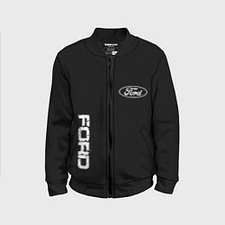 Бомбер детский Ford logo white steel, цвет: 3D-черный