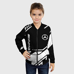 Бомбер детский Mercedes bens geometry, цвет: 3D-черный — фото 2