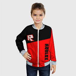 Бомбер детский Roblox geometry red, цвет: 3D-серый — фото 2