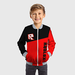 Бомбер детский Roblox geometry red, цвет: 3D-серый — фото 2