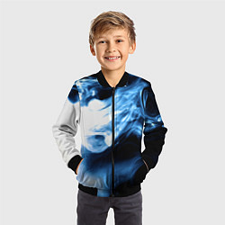 Бомбер детский Дым смок вейпа текстура, цвет: 3D-черный — фото 2