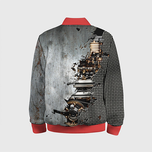 Детский бомбер Механик железный / 3D-Красный – фото 2