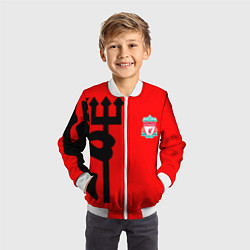 Бомбер детский Liverpool fc sport steel, цвет: 3D-белый — фото 2