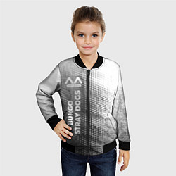 Бомбер детский Bungo Stray Dogs - grey gradient по-вертикали, цвет: 3D-черный — фото 2