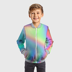 Бомбер детский Бензиновый градиент, цвет: 3D-серый — фото 2