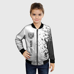 Бомбер детский West Ham - white gradient по-вертикали, цвет: 3D-черный — фото 2