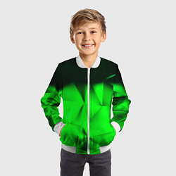 Бомбер детский Кислотная абстракция кубы, цвет: 3D-белый — фото 2