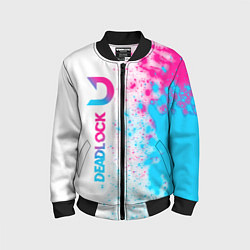 Бомбер детский Deadlock neon gradient style по-вертикали, цвет: 3D-черный