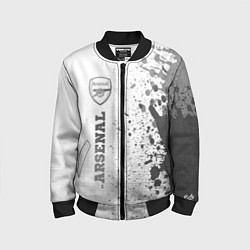 Бомбер детский Arsenal - white gradient по-вертикали, цвет: 3D-черный