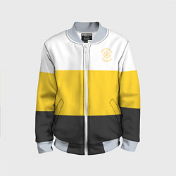 Бомбер детский Мы русские с нами Бог НИКА желтая патриоты, цвет: 3D-серый
