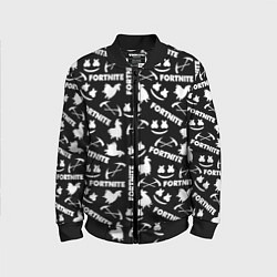 Детский бомбер Fortnite black pattern