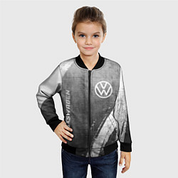 Бомбер детский Volkswagen - grey gradient вертикально, цвет: 3D-черный — фото 2