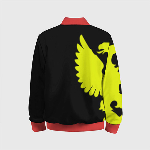 Детский бомбер Герб РФ орёл / 3D-Красный – фото 2