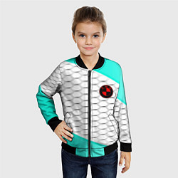 Бомбер детский BMW carbon steel, цвет: 3D-черный — фото 2