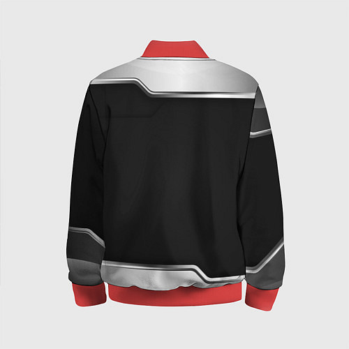 Детский бомбер BMW авто текстура / 3D-Красный – фото 2