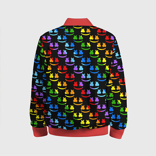 Детский бомбер Marshmello pattern neon / 3D-Красный – фото 2