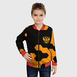 Бомбер детский Герф РФ соты броня, цвет: 3D-красный — фото 2