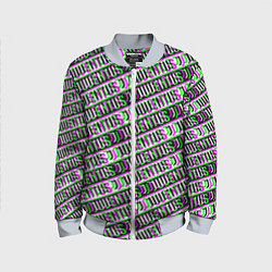Бомбер детский Juventus glitch pattern, цвет: 3D-серый