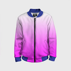 Бомбер детский Gradient color pink, цвет: 3D-синий