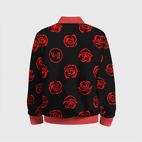 Детский бомбер Twenty one pilots rose pattern / 3D-Красный – фото 2