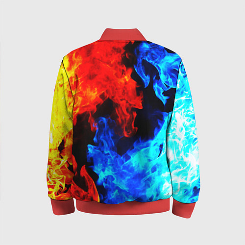 Детский бомбер Халф лайф огненный стиль / 3D-Красный – фото 2
