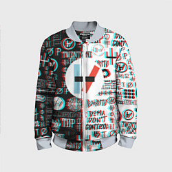 Детский бомбер Twenty one pilots glitch pattern