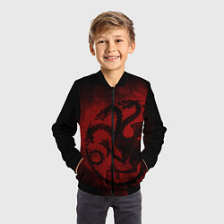 Бомбер детский Targaryen house Game of Thrones, цвет: 3D-черный — фото 2