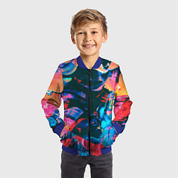 Бомбер детский Colors, цвет: 3D-синий — фото 2