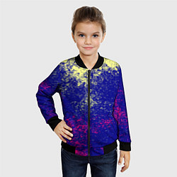 Бомбер детский Брызги красок фильтр, цвет: 3D-черный — фото 2