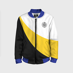 Бомбер детский Мы русские с нами Бог малый черный кцк Николай II, цвет: 3D-синий