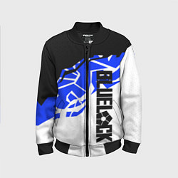 Бомбер детский Блюлок - абстракция синяя, цвет: 3D-черный