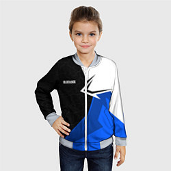 Бомбер детский Блюлок - бело-синей спорт, цвет: 3D-серый — фото 2