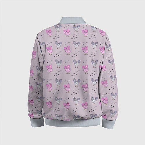 Детский бомбер Голуби и семечки / 3D-Серый – фото 2