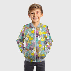 Бомбер детский Уютные уточки, цвет: 3D-серый — фото 2