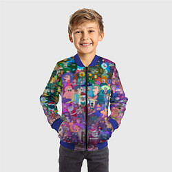 Бомбер детский Новогодний виммельбух, цвет: 3D-синий — фото 2