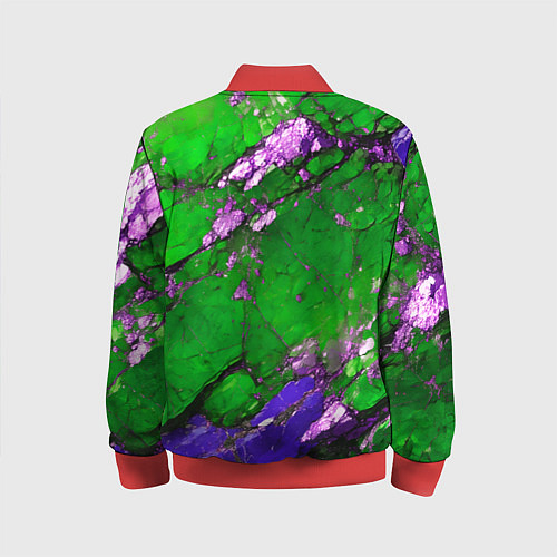 Детский бомбер A purple mineral in a green stone / 3D-Красный – фото 2