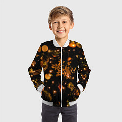 Бомбер детский Новогоднее украшение, цвет: 3D-белый — фото 2