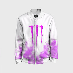 Бомбер детский Monster energy neon flame, цвет: 3D-белый