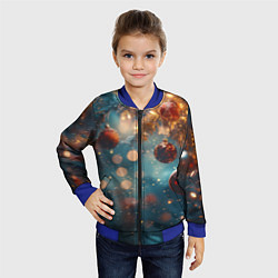 Бомбер детский Новый год боке стиль, цвет: 3D-синий — фото 2