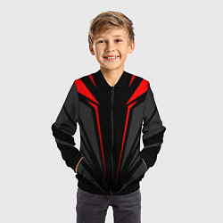 Бомбер детский Sport uniform - red, цвет: 3D-черный — фото 2