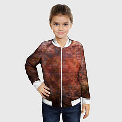 Бомбер детский Абстракция - rusty wall, цвет: 3D-белый — фото 2