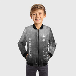 Бомбер детский Tottenham - grey gradient вертикально, цвет: 3D-черный — фото 2