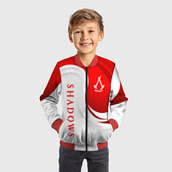 Бомбер детский Assassins creed - shadows, цвет: 3D-красный — фото 2
