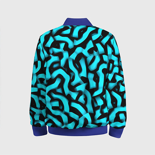 Детский бомбер Бирюзовая абстракция / 3D-Синий – фото 2