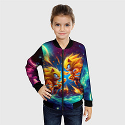 Бомбер детский Битва Соника и Шэдоу в космосе в фильме, цвет: 3D-черный — фото 2