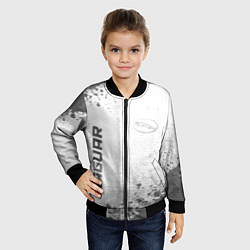Бомбер детский Jaguar - white gradient вертикально, цвет: 3D-черный — фото 2