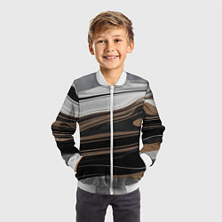 Бомбер детский Движение песка, цвет: 3D-белый — фото 2