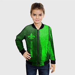 Бомбер детский Saints Row - green gradient по-вертикали, цвет: 3D-черный — фото 2