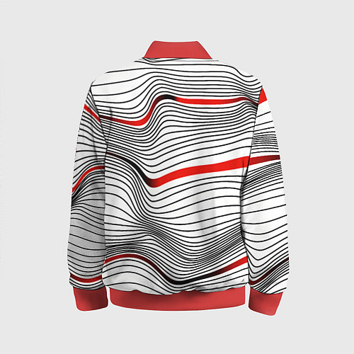 Детский бомбер По красной линии / 3D-Красный – фото 2