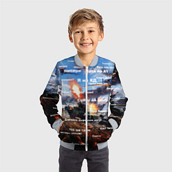 Бомбер детский Сленг геймеров танкистов, цвет: 3D-серый — фото 2